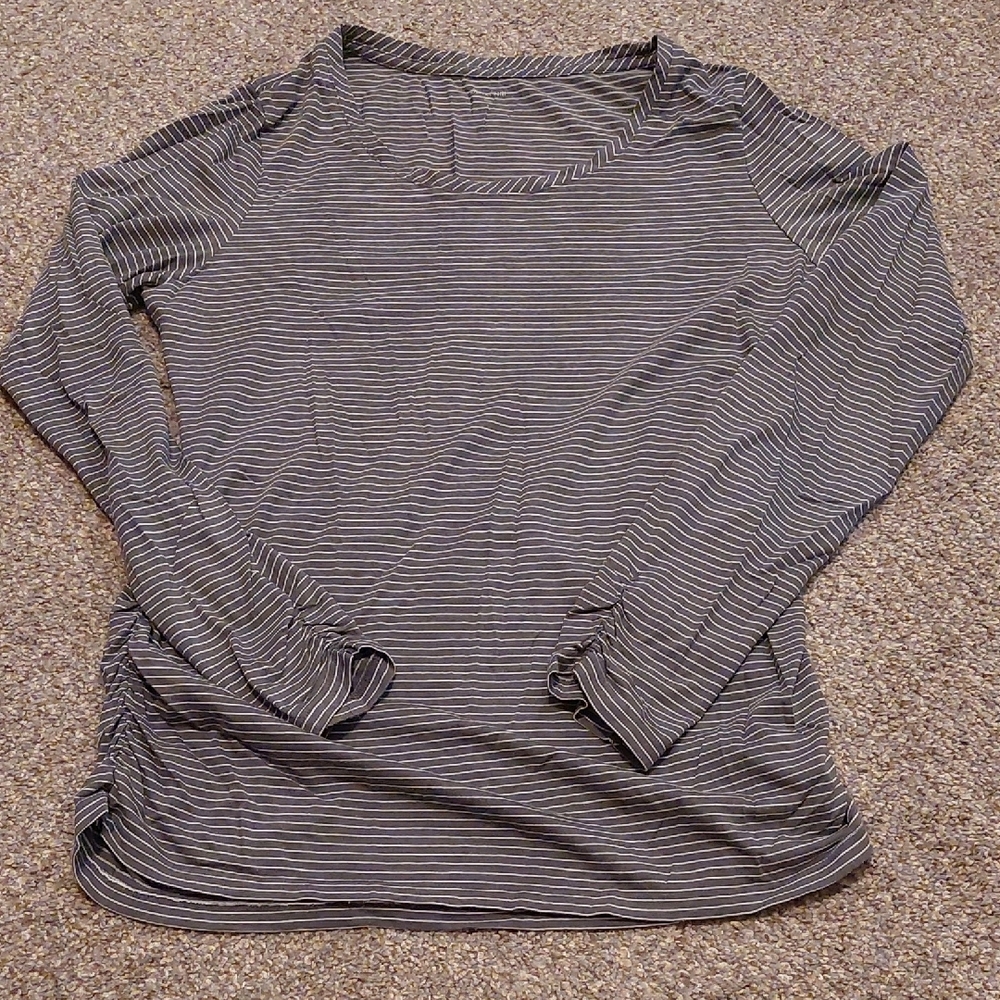 Garnet Hill Striped Lounge Shirt